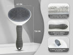 FurPop™ Self-Cleaning Slicker Brush | One-Click Hair Release, Gentle Deshedding Tool