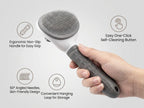 FurPop™ Self-Cleaning Slicker Brush | One-Click Hair Release, Gentle Deshedding Tool