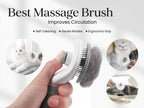 FurPop™ Self-Cleaning Slicker Brush | One-Click Hair Release, Gentle Deshedding Tool