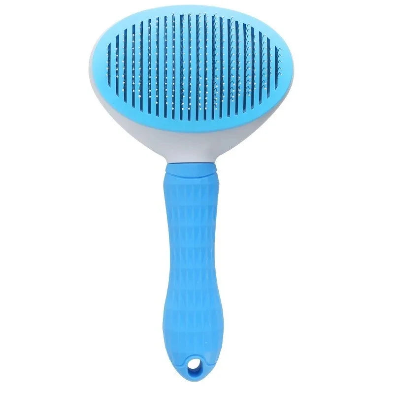 FurPop™ Self-Cleaning Slicker Brush | One-Click Hair Release, Gentle Deshedding Tool