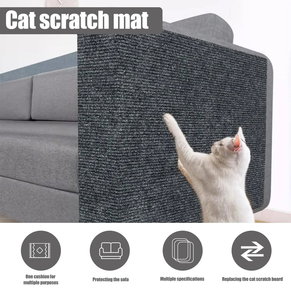 ClawGuard™ Self-Adhesive Cat Scratch Protection Mat | Trimmable, Furniture & Couch Guard