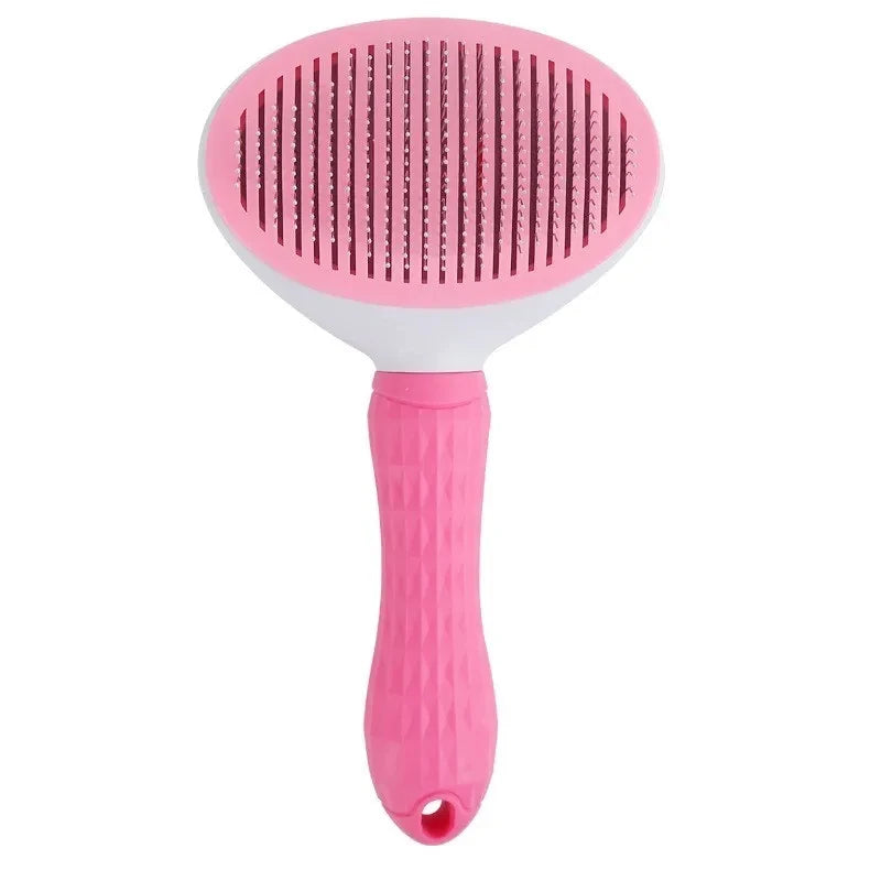 FurPop™ Self-Cleaning Slicker Brush | One-Click Hair Release, Gentle Deshedding Tool
