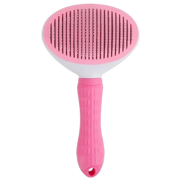 FurPop™ Self-Cleaning Slicker Brush | One-Click Hair Release, Gentle Deshedding Tool