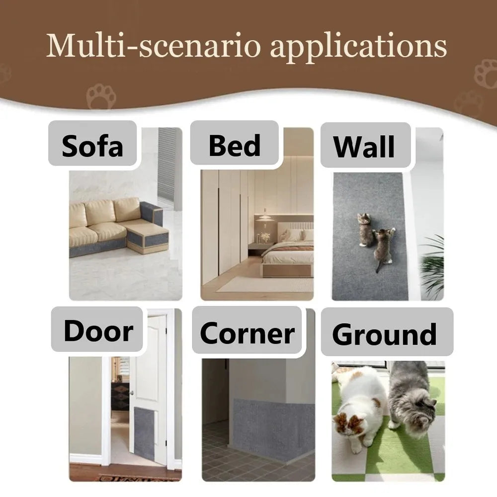 ClawGuard™ Self-Adhesive Cat Scratch Protection Mat | Trimmable, Furniture & Couch Guard