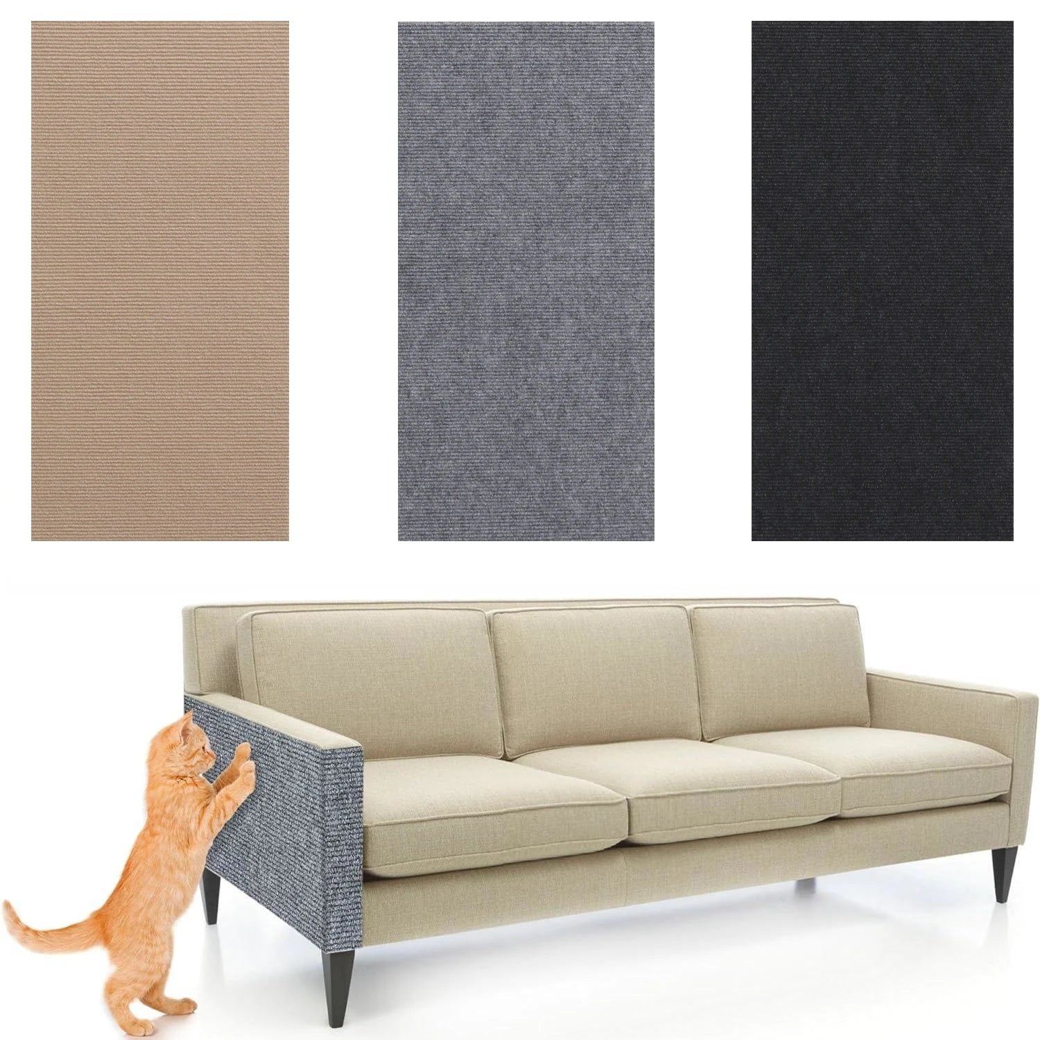 ClawGuard™ Self-Adhesive Cat Scratch Protection Mat | Trimmable, Furniture & Couch Guard