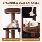 ClawCabin™ Mocha Tower | 64" Multi-Level Cat Tree with Hammock, Condo, Sisal Posts & Rope Toy
