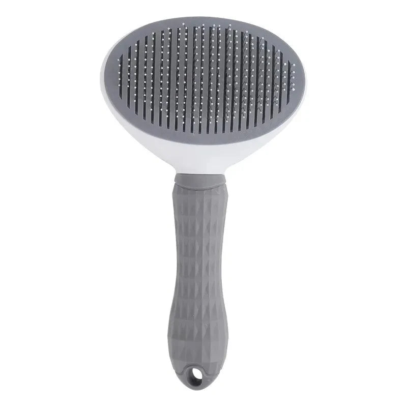 FurPop™ Self-Cleaning Slicker Brush | One-Click Hair Release, Gentle Deshedding Tool