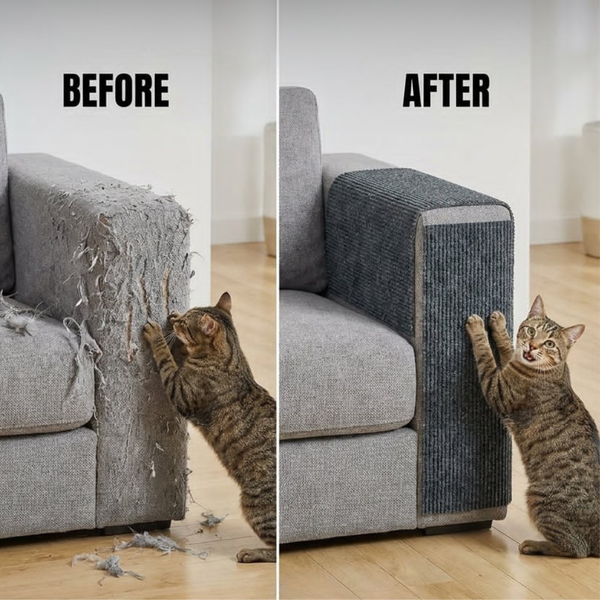 ClawGuard™ Self-Adhesive Cat Scratch Protection Mat | Trimmable, Furniture & Couch Guard